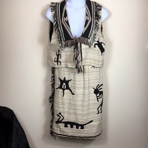 Kokopelli Petroglyphs Skirt And Vest Suit Size M